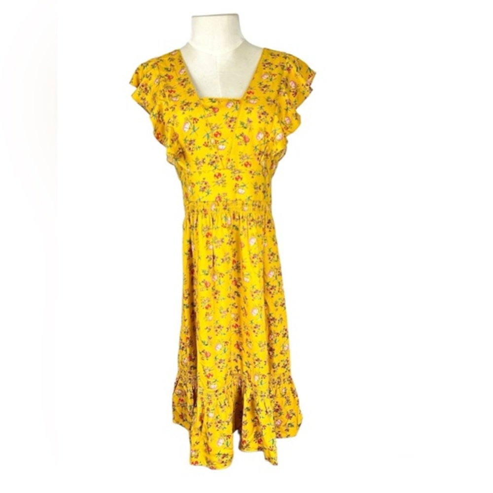 Matilda Jane Fantasy Fancy Dress Size XS‎ Yellow Boho Floral Ruffle